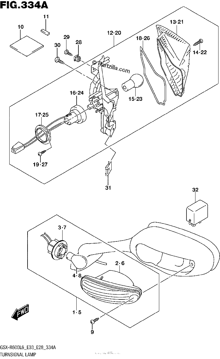 Diagrama de TURNSIGNAL LAMP