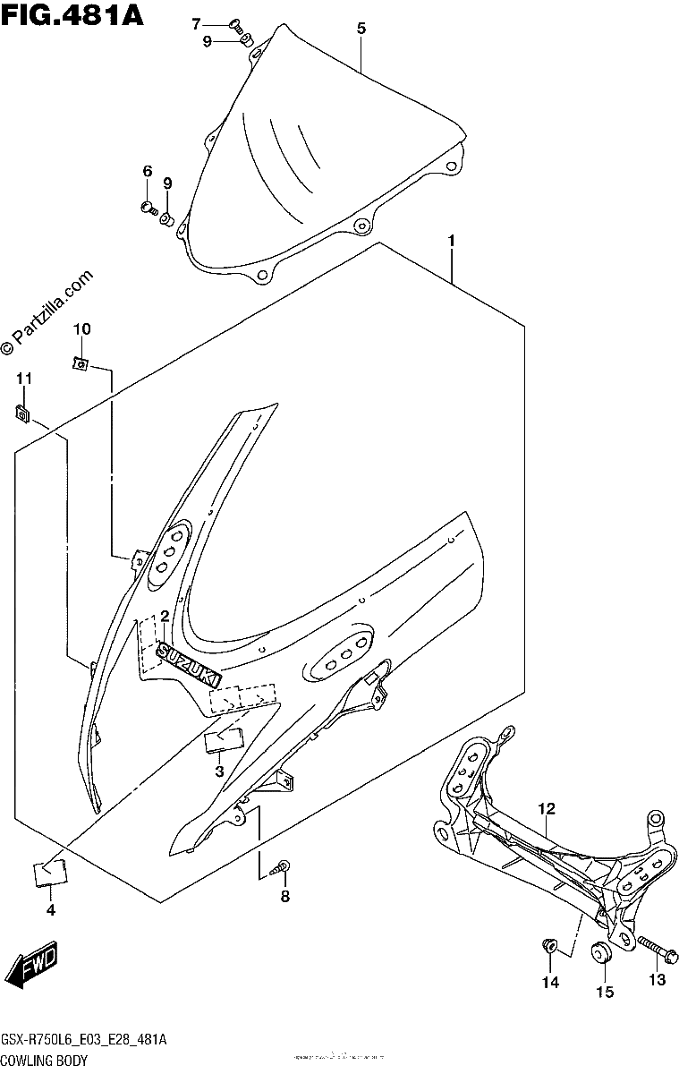 Diagrama de COWLING BODY