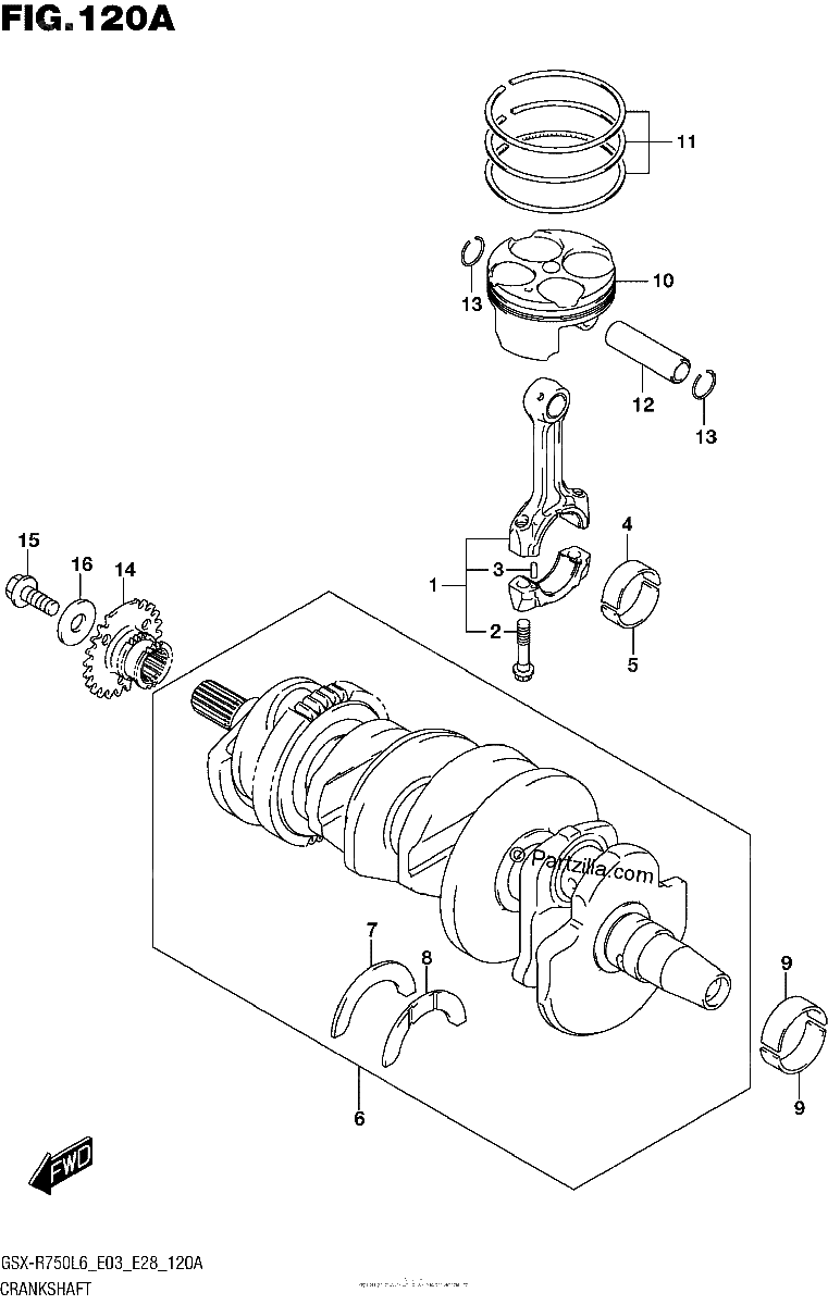 Diagrama de CRANKSHAFT