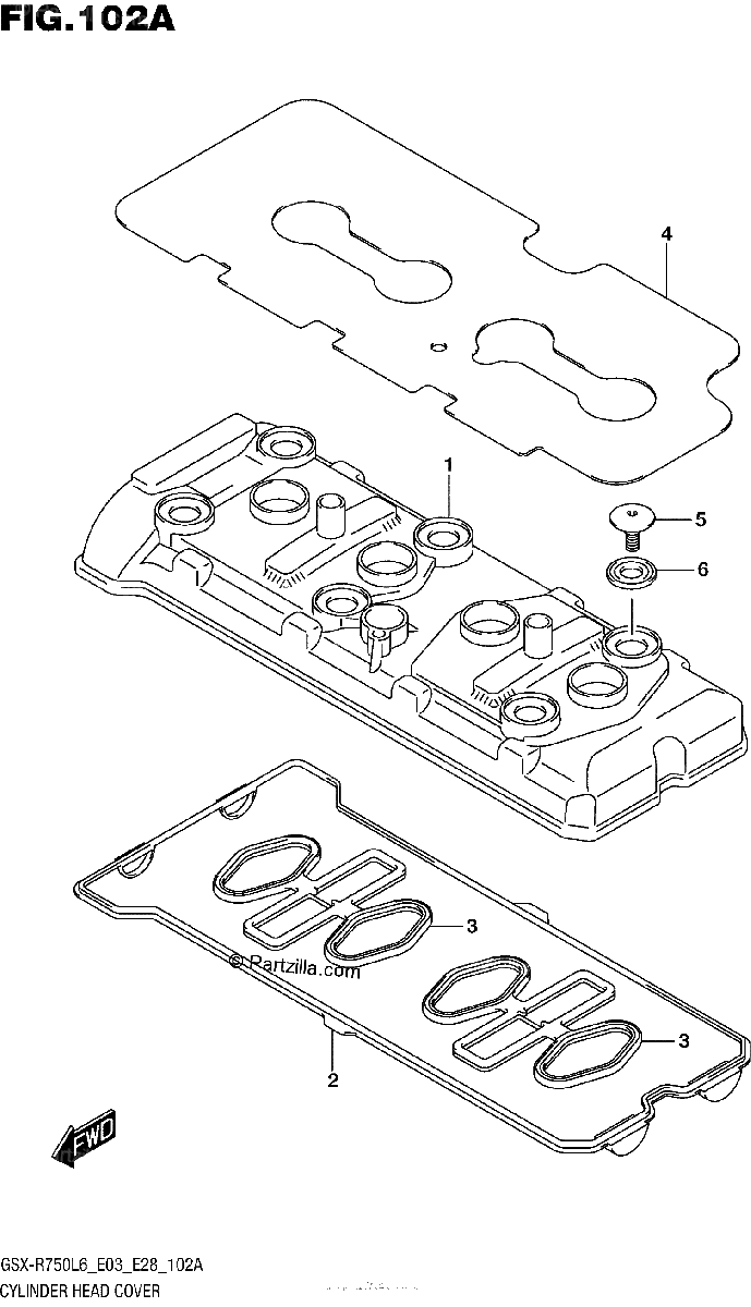 Diagrama de CYLINDER HEAD COVER