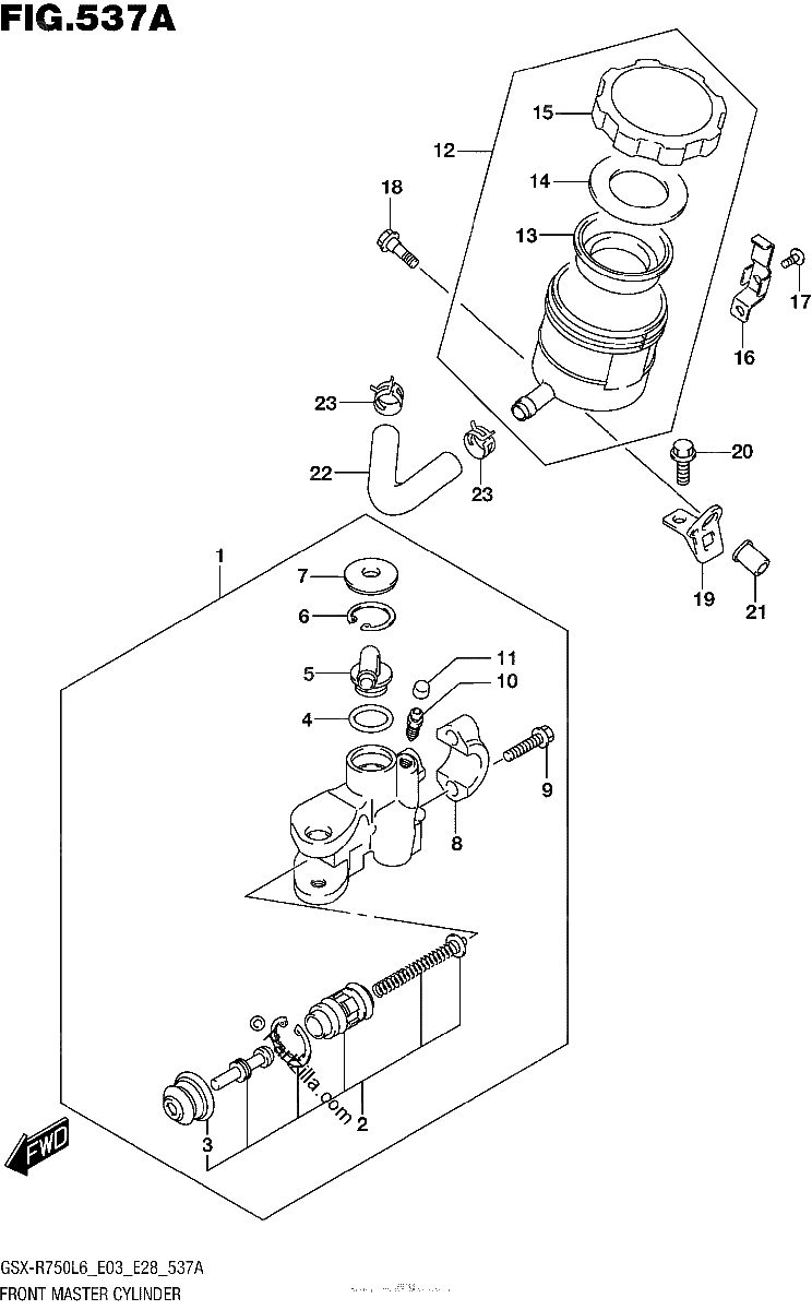 Diagrama de FRONT MASTER CYLINDER