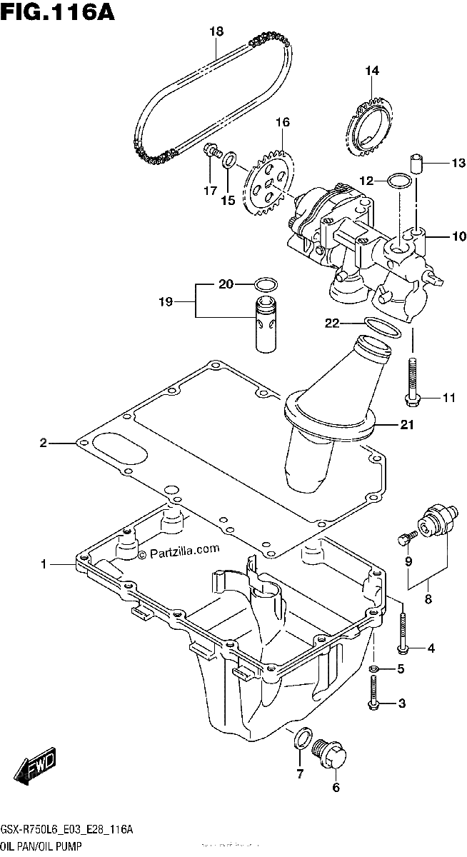 Diagrama de OIL PAN OIL PUMP
