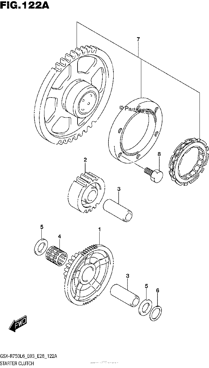 Diagrama de STARTER CLUTCH