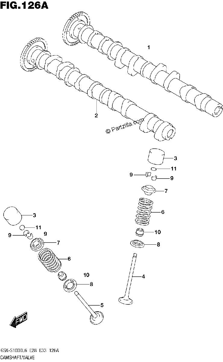 Diagrama de CAMSHAFT VALVE