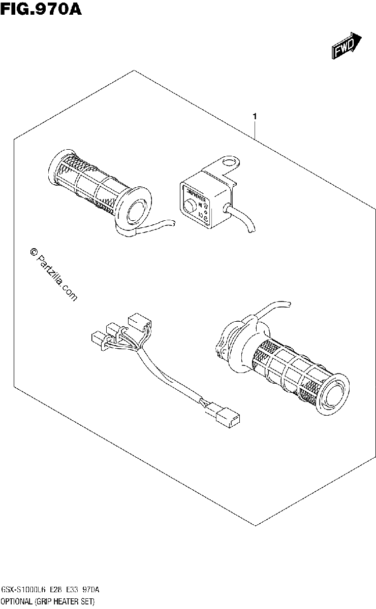 Diagrama de OPTIONAL GRIP HEATER SET