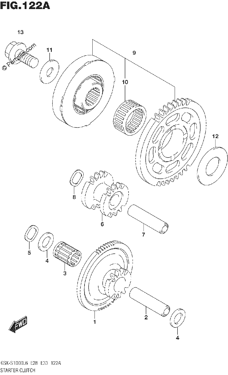 Diagrama de STARTER CLUTCH