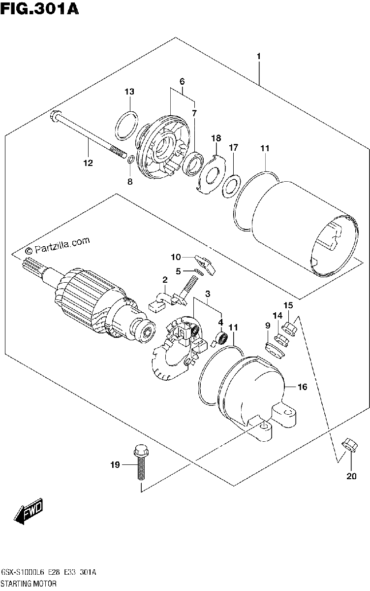 Diagrama de STARTING MOTOR