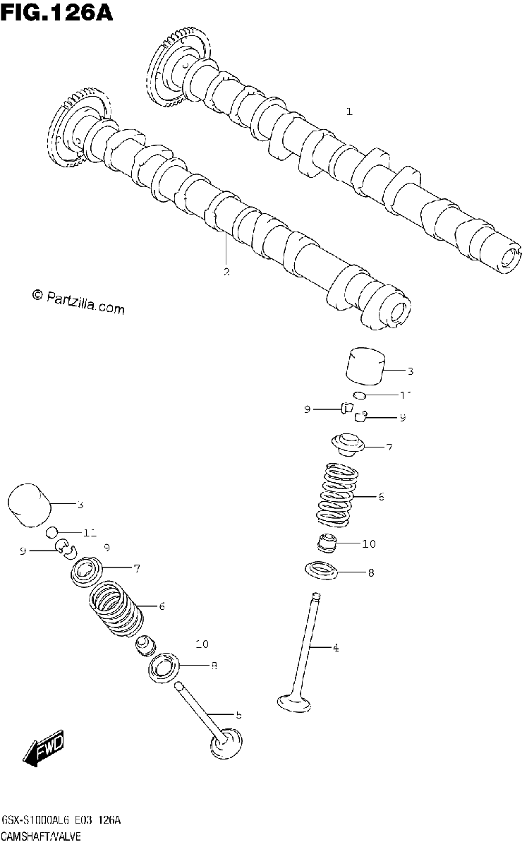 Diagrama de CAMSHAFT VALVE