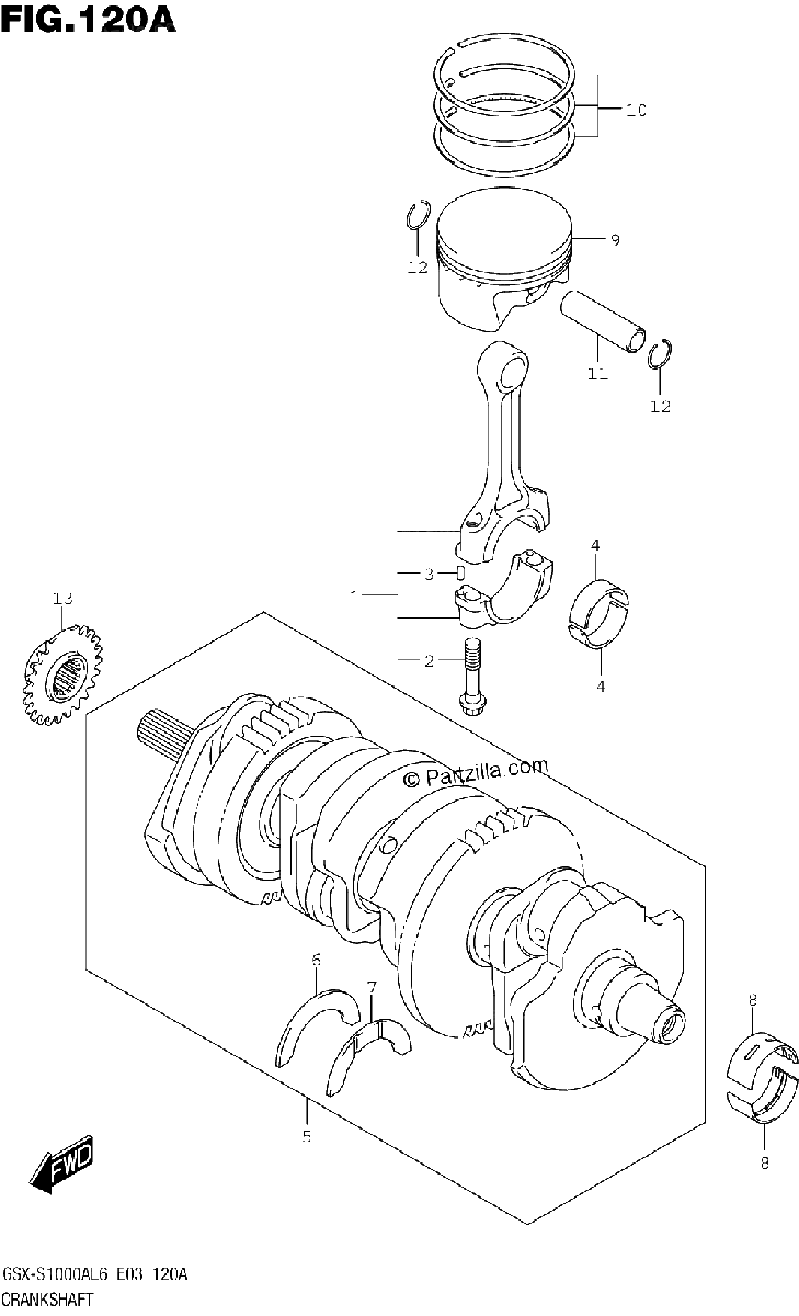 Diagrama de CRANKSHAFT