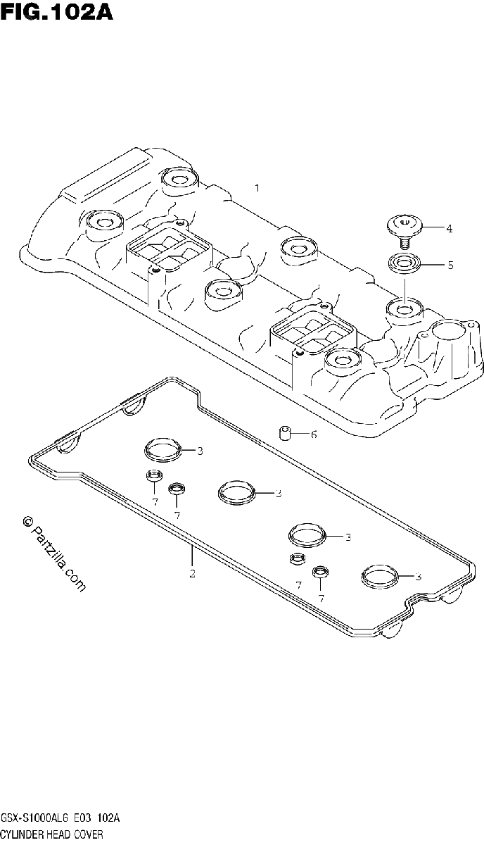 Diagrama de CYLINDER HEAD COVER