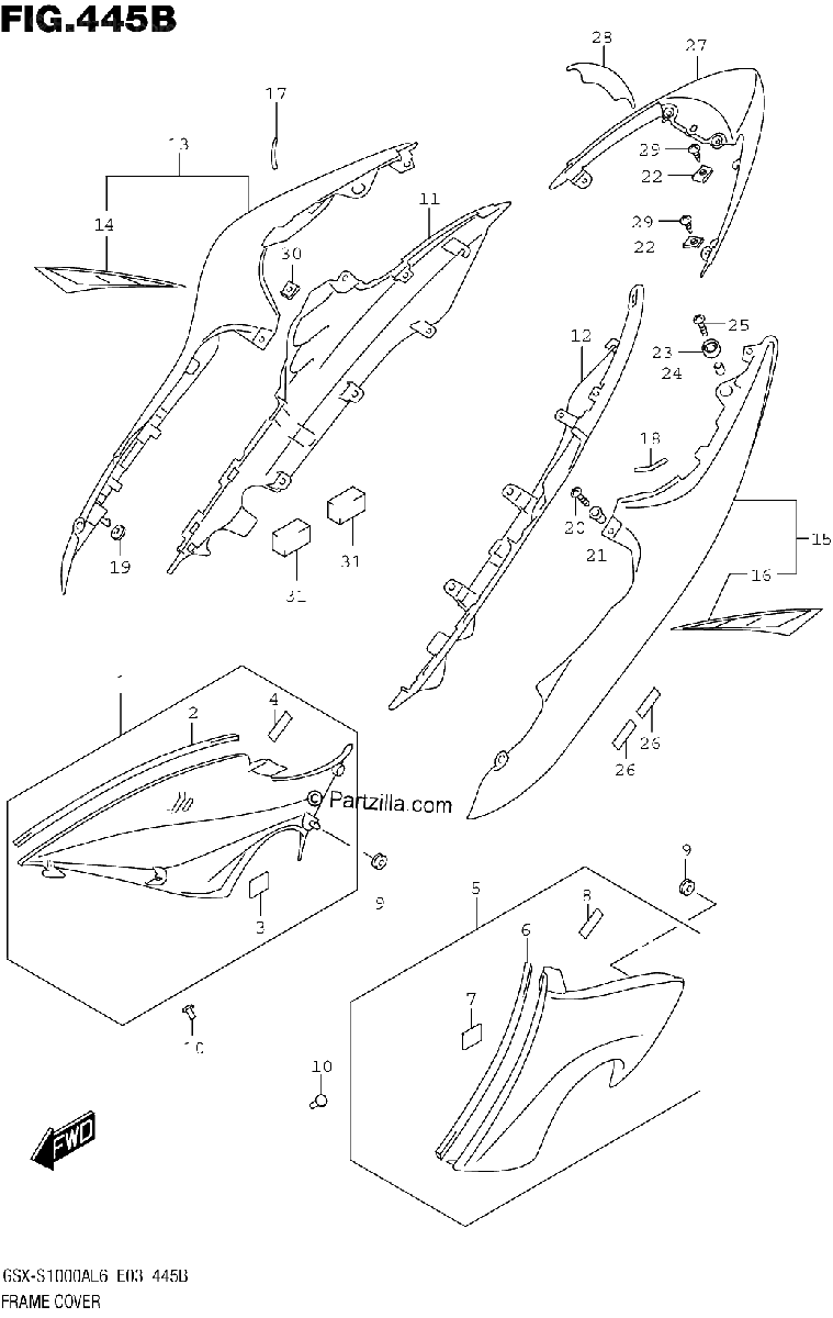 Diagrama de FRAME COVER YSF