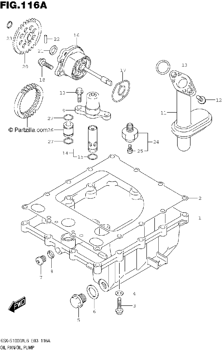 Diagrama de OIL PAN OIL PUMP