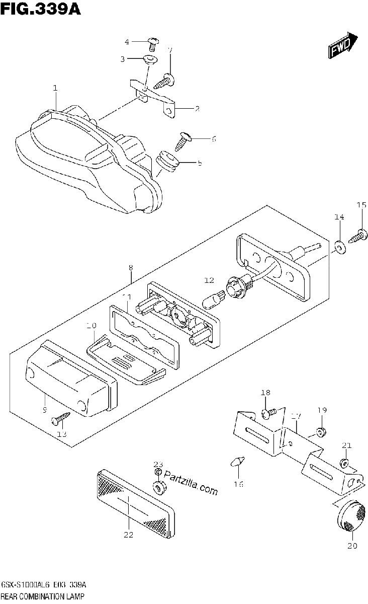 Diagrama de REAR COMBINATION LAMP