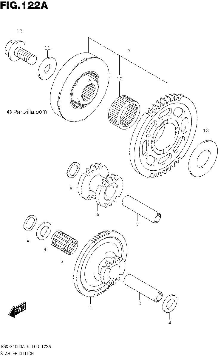 Diagrama de STARTER CLUTCH