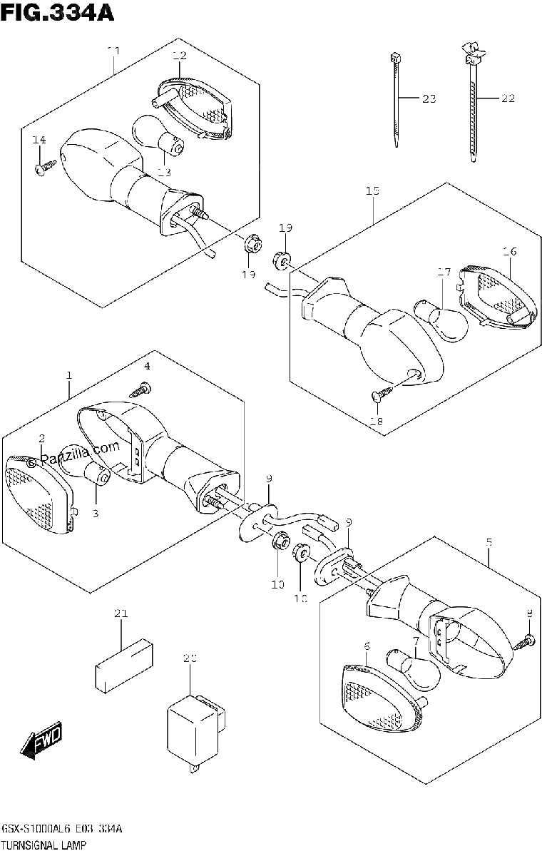 Diagrama de TURNSIGNAL LAMP