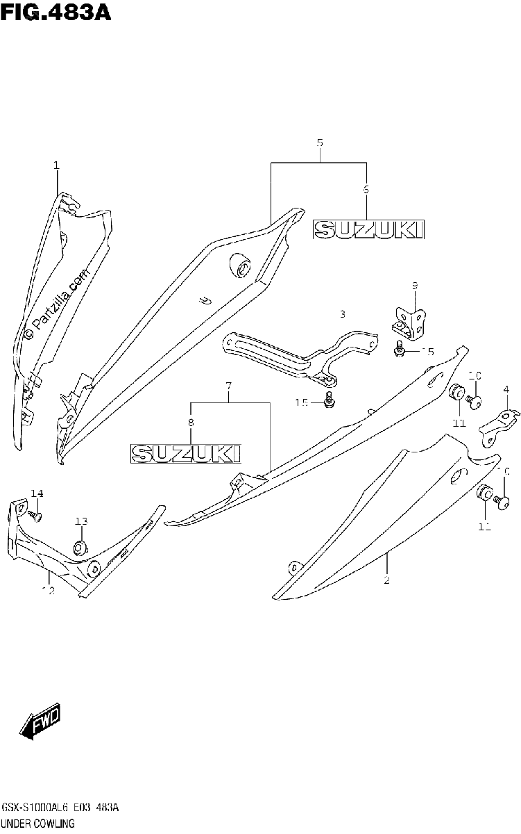 Diagrama de UNDER COWLING