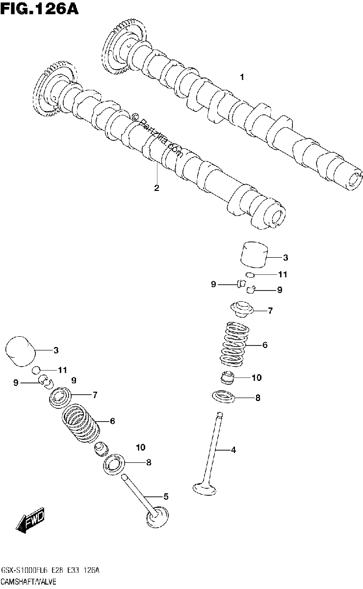 Diagrama de CAMSHAFT VALVE