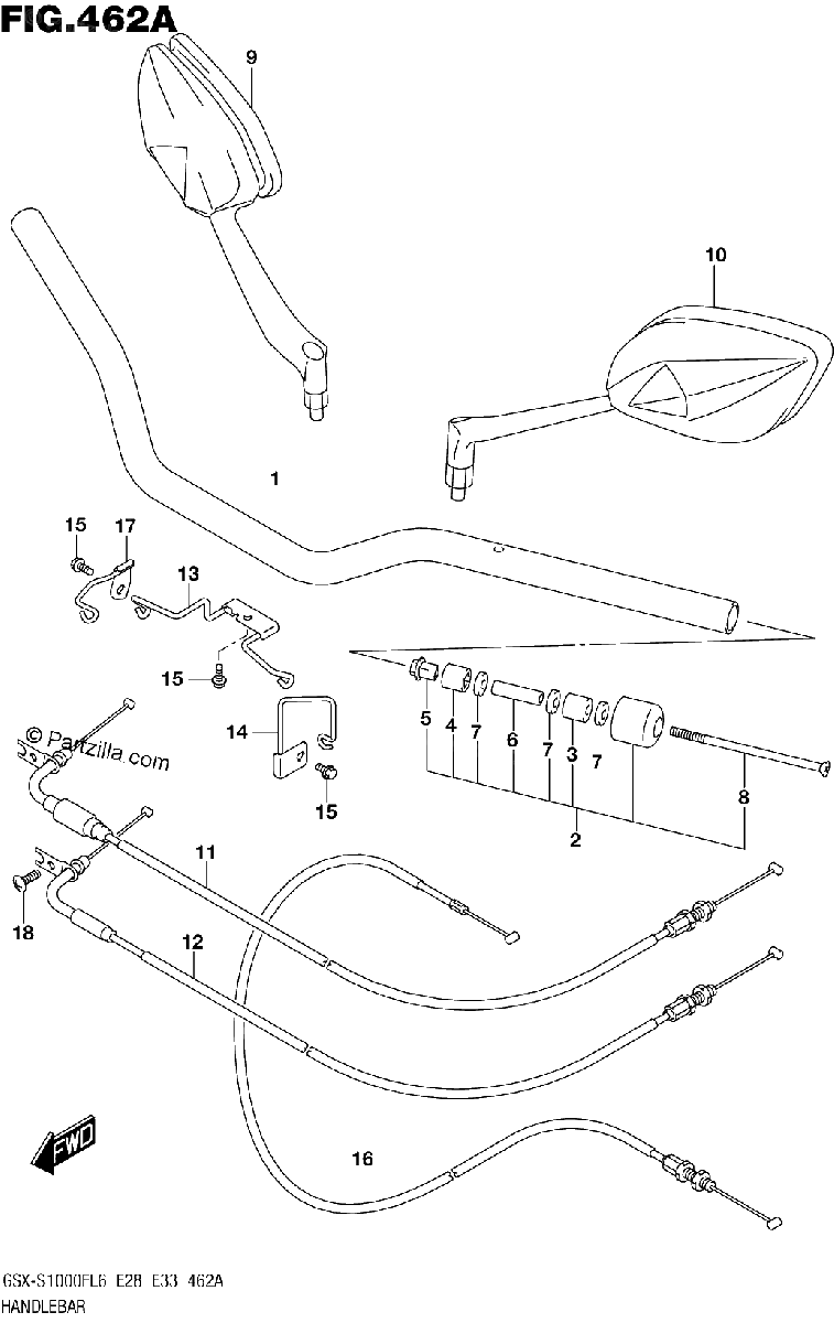 Diagrama de HANDLEBAR
