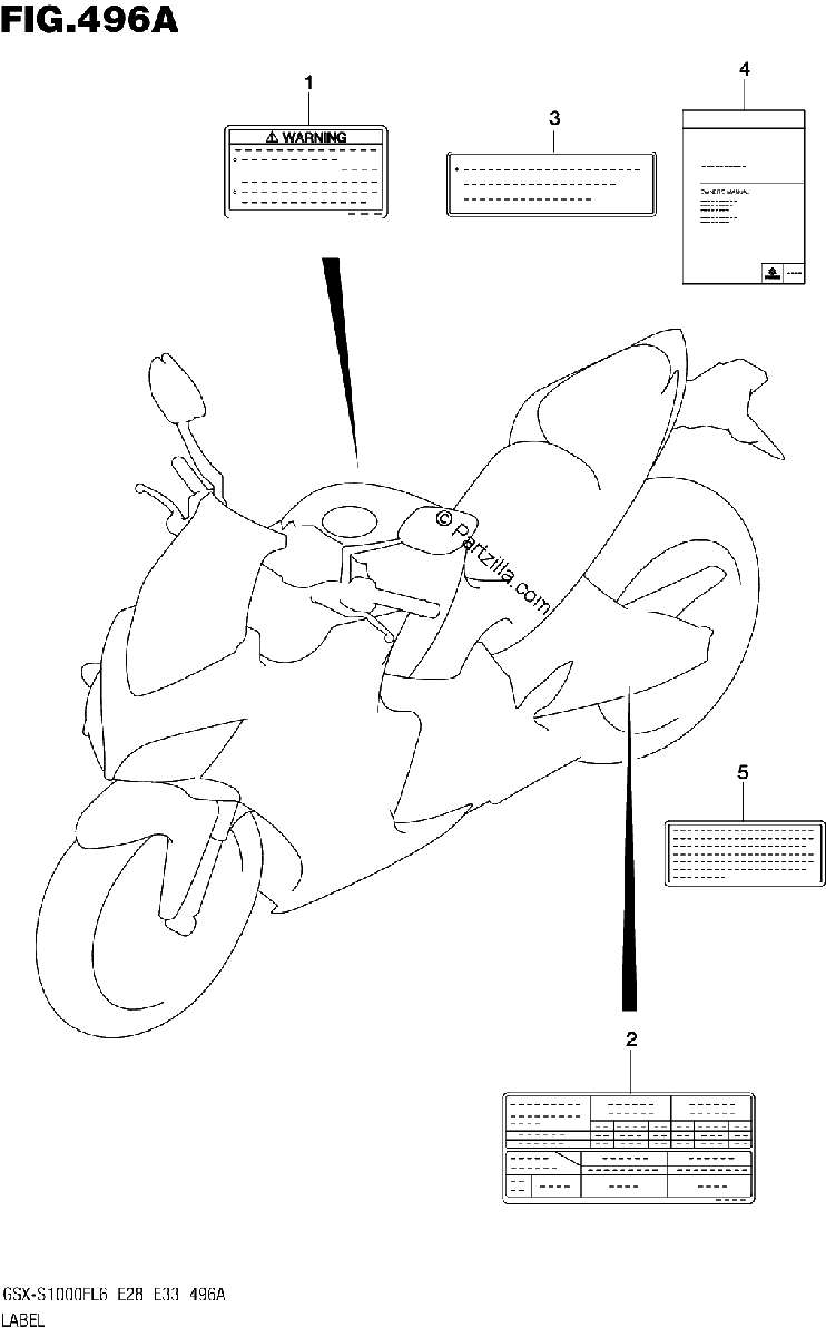 Diagrama de LABEL GSX S1000FL6 E33