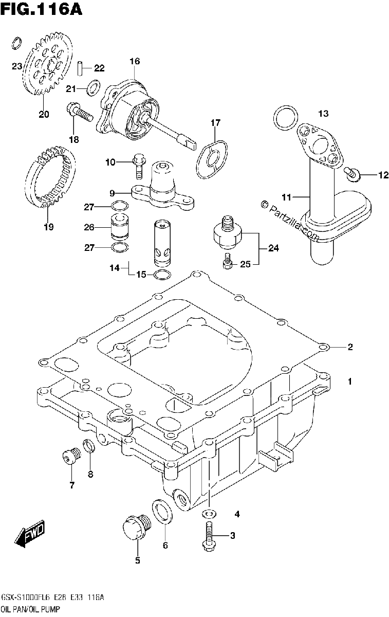Diagrama de OIL PAN OIL PUMP