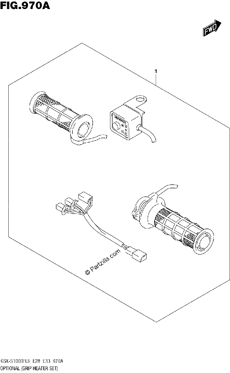 Diagrama de OPTIONAL GRIP HEATER SET