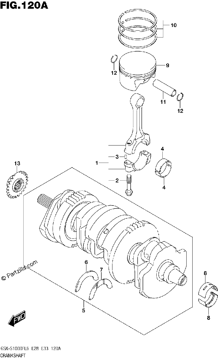 Diagrama de CRANKSHAFT