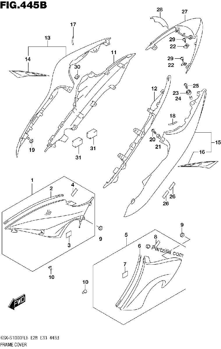 Diagrama de FRAME COVER YSF
