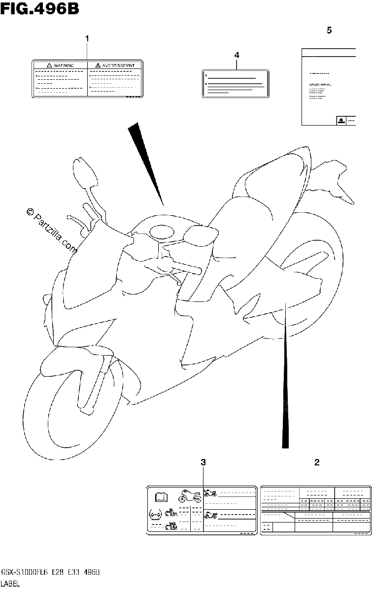 Diagrama de LABEL GSX S1000FAL6 E28