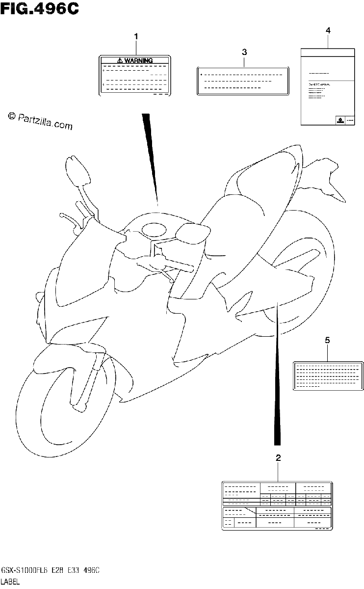 Diagrama de LABEL GSX S1000FAL6 E33