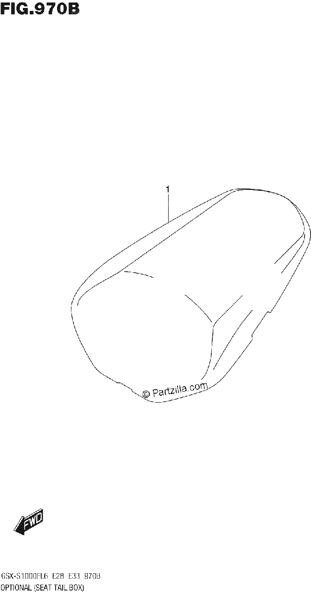 Diagrama de OPTIONAL SEAT TAIL BOX