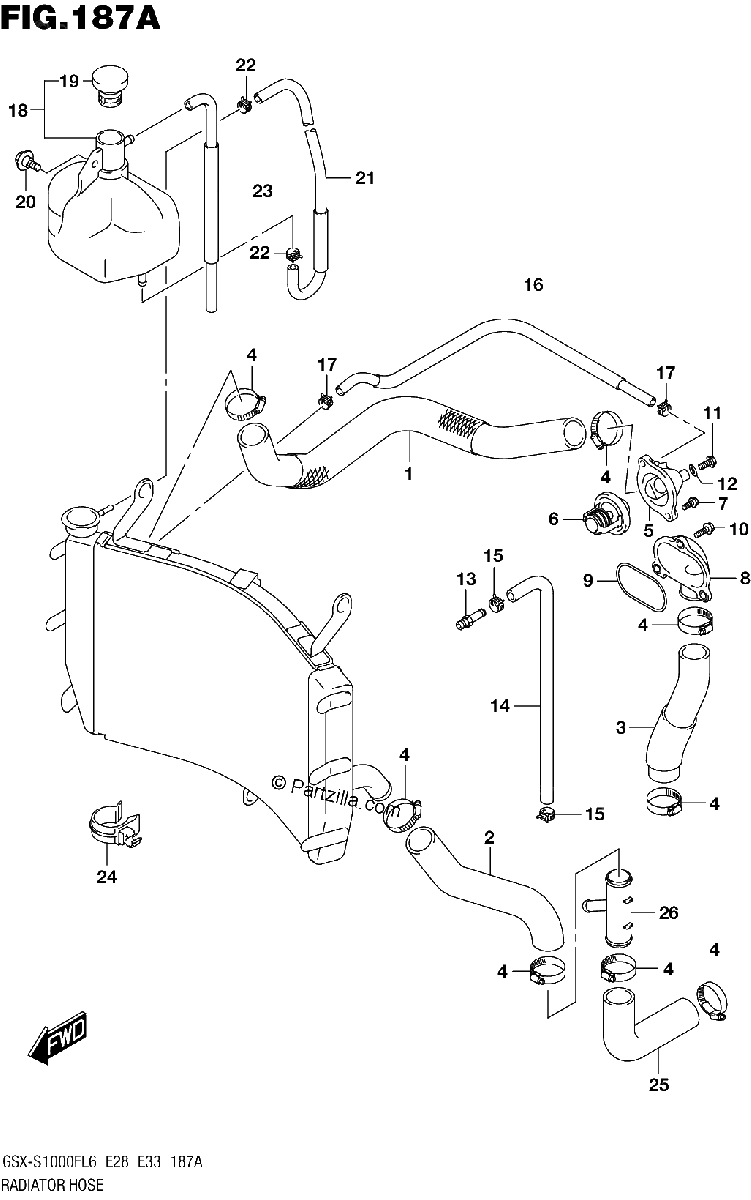 Diagrama de RADIATOR HOSE