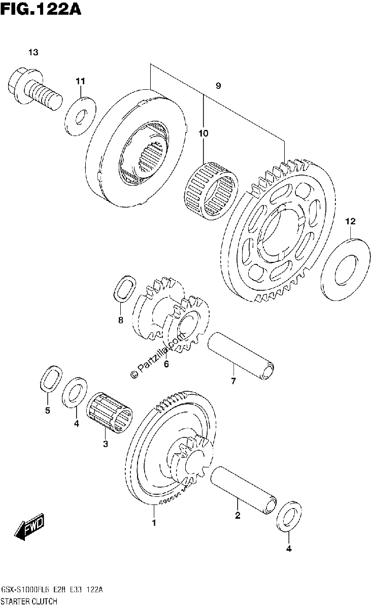 Diagrama de STARTER CLUTCH