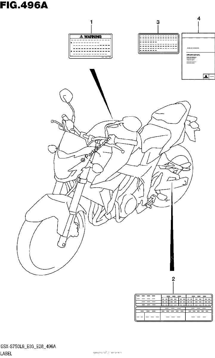 Diagrama de LABEL GSX S750L6 E03
