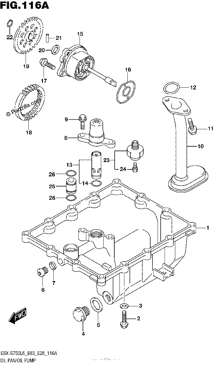 Diagrama de OIL PAN OIL PUMP