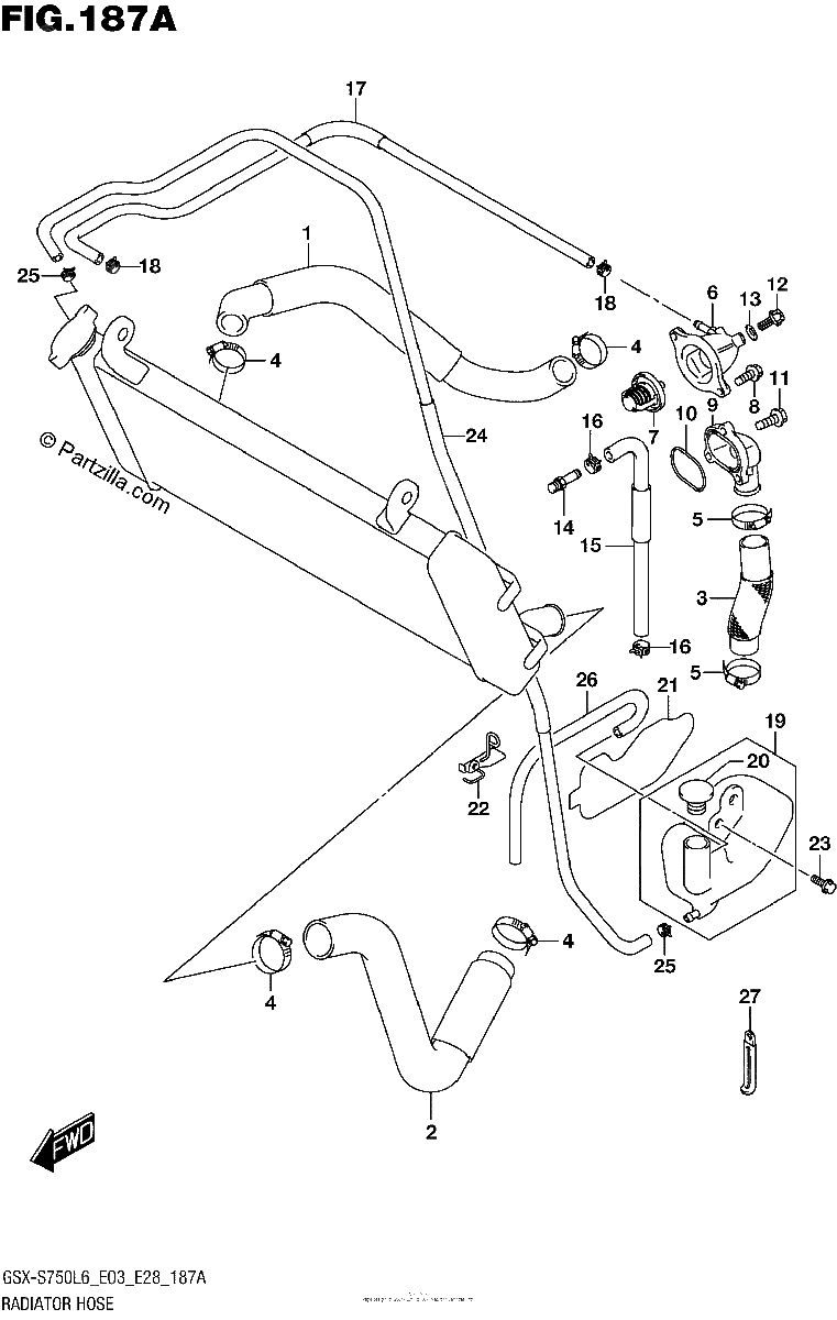 Diagrama de RADIATOR HOSE