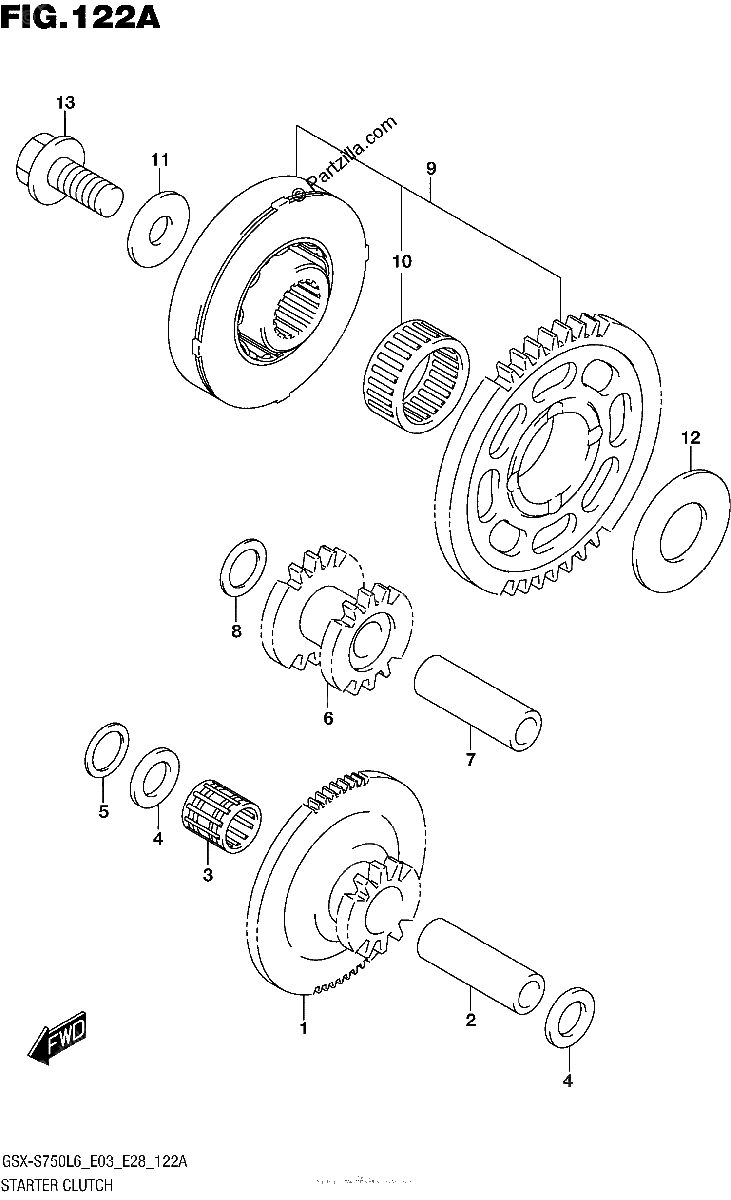 Diagrama de STARTER CLUTCH