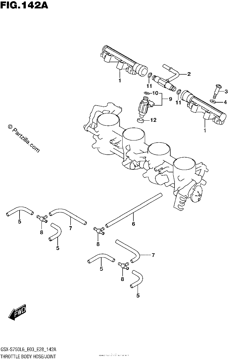 Diagrama de THROTTLE BODY HOSE JOINT