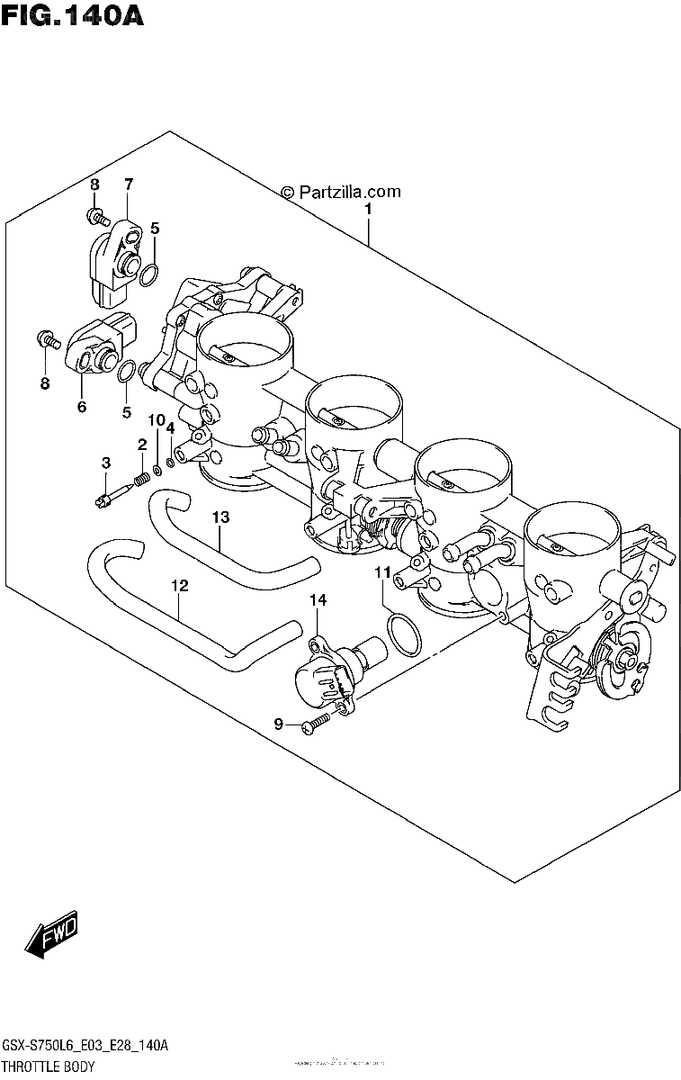 Diagrama de THROTTLE BODY