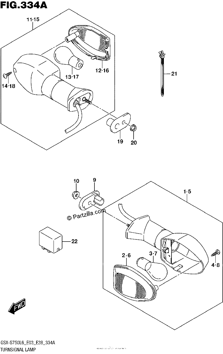 Diagrama de TURNSIGNAL LAMP