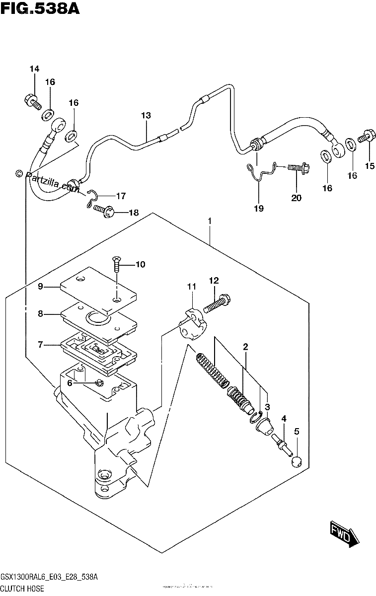 Diagrama de CLUTCH HOSE