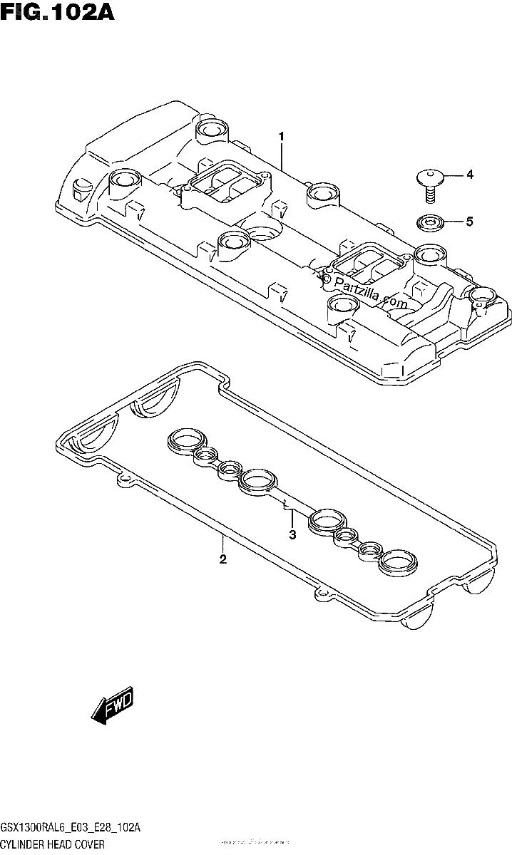 Diagrama de CYLINDER HEAD COVER