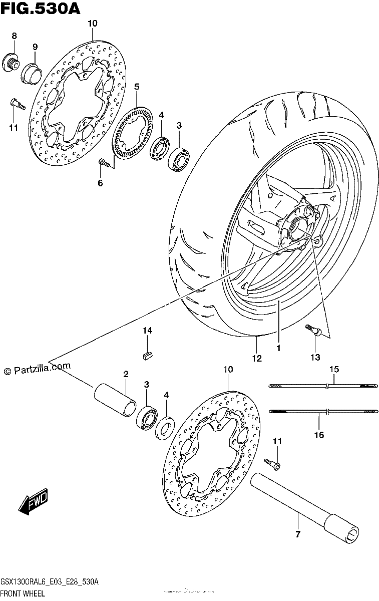 Diagrama de FRONT WHEEL