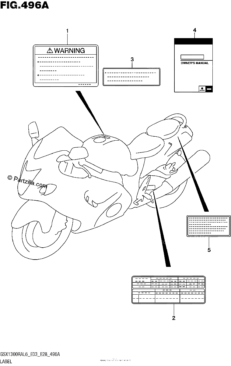 Diagrama de LABEL GSX1300RAL6 E03