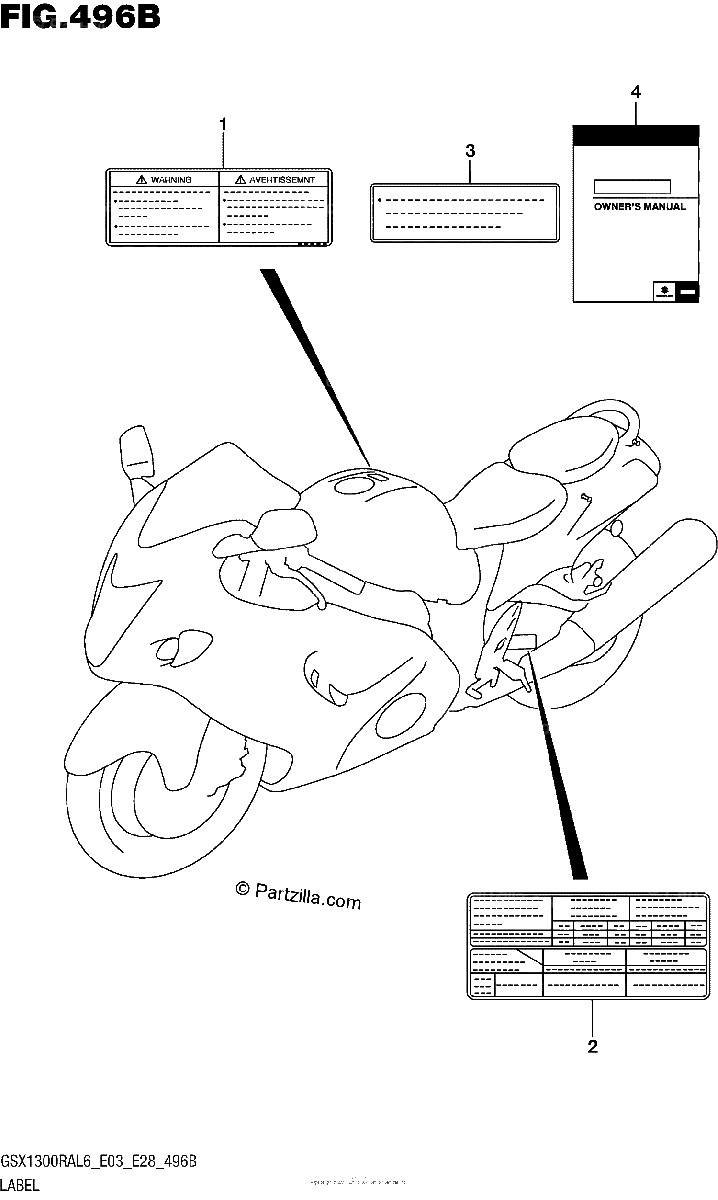 Diagrama de LABEL GSX1300RAL6 E28