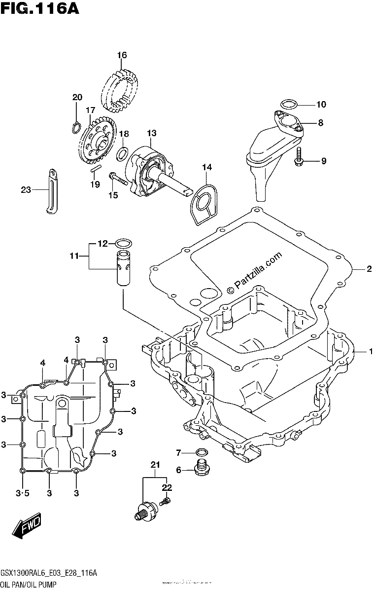 Diagrama de OIL PAN OIL PUMP