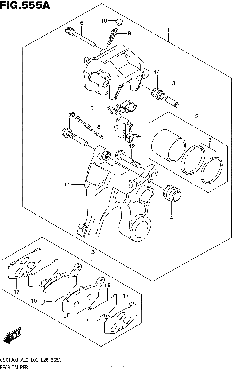 Diagrama de REAR CALIPER