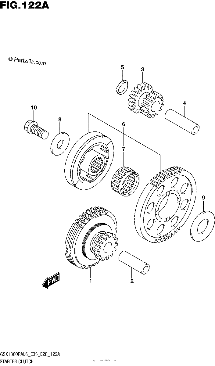 Diagrama de STARTER CLUTCH