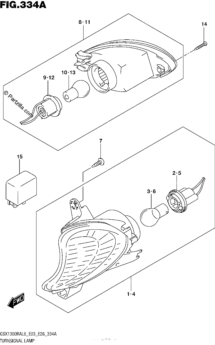 Diagrama de TURNSIGNAL LAMP