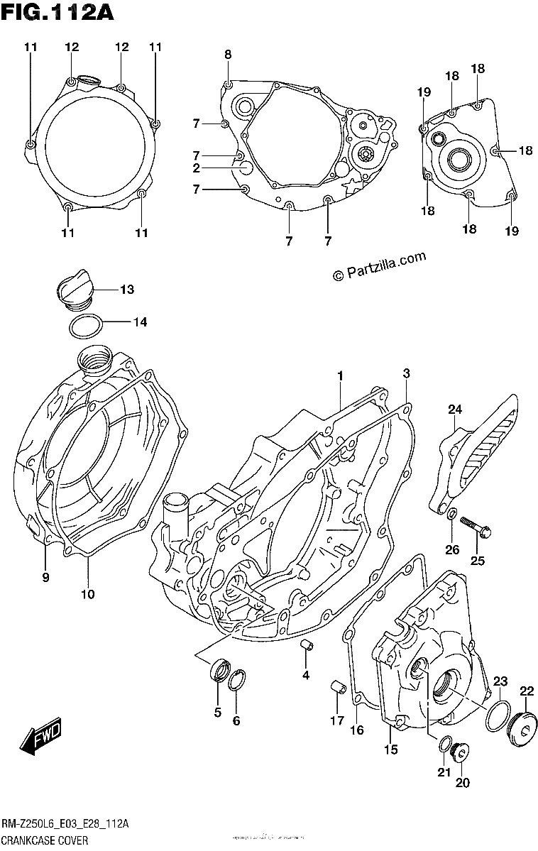 Diagrama de CRANKCASE COVER