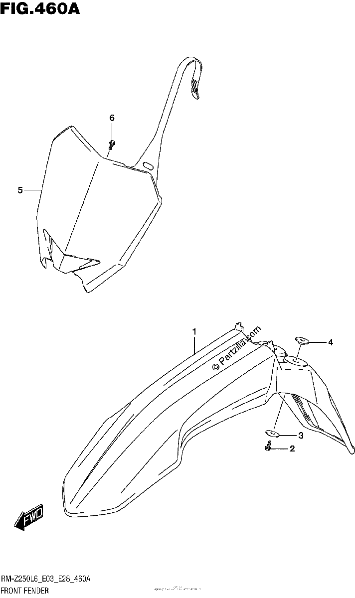 Diagrama de FRONT FENDER